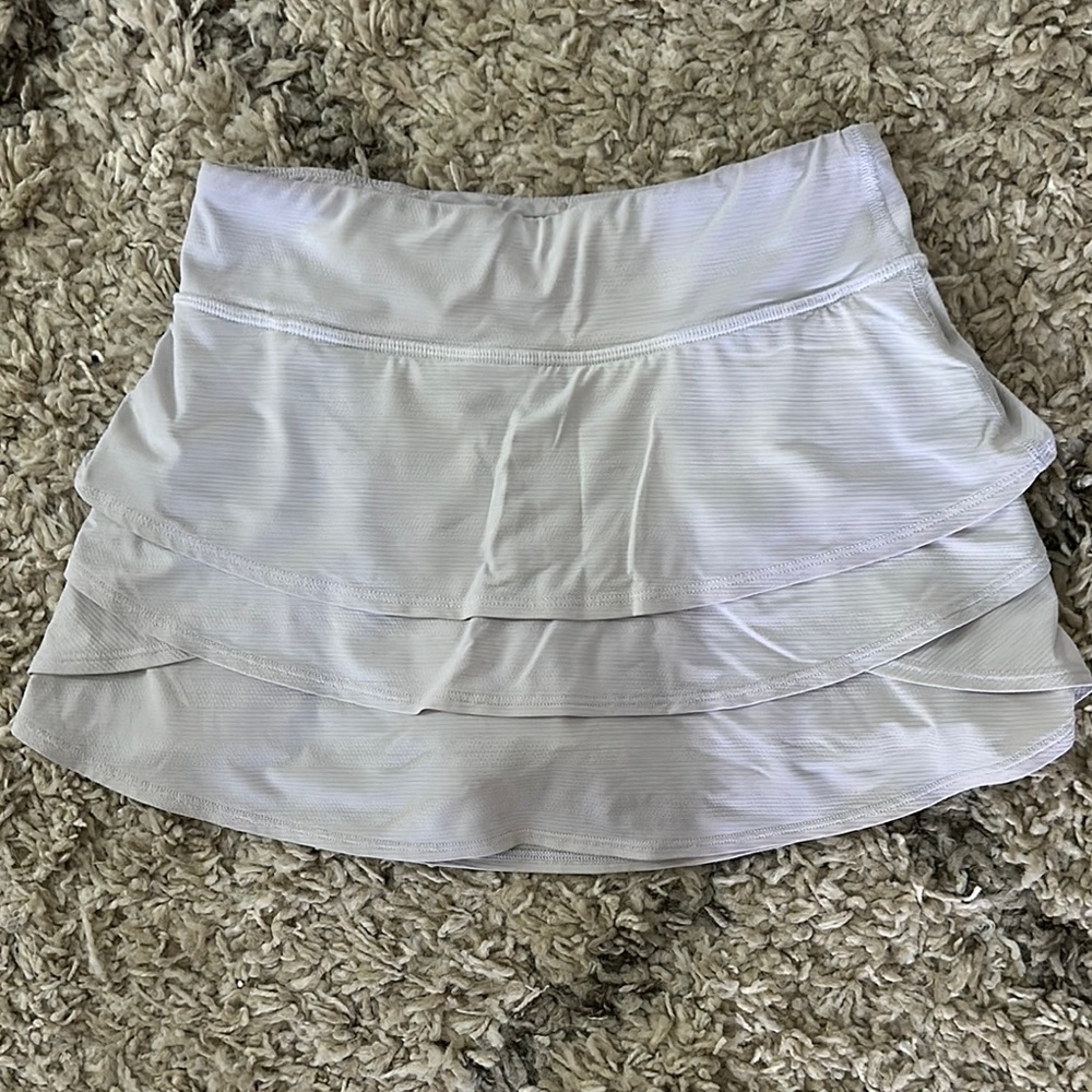 Athleta Girl White Layered Mini Skirt
